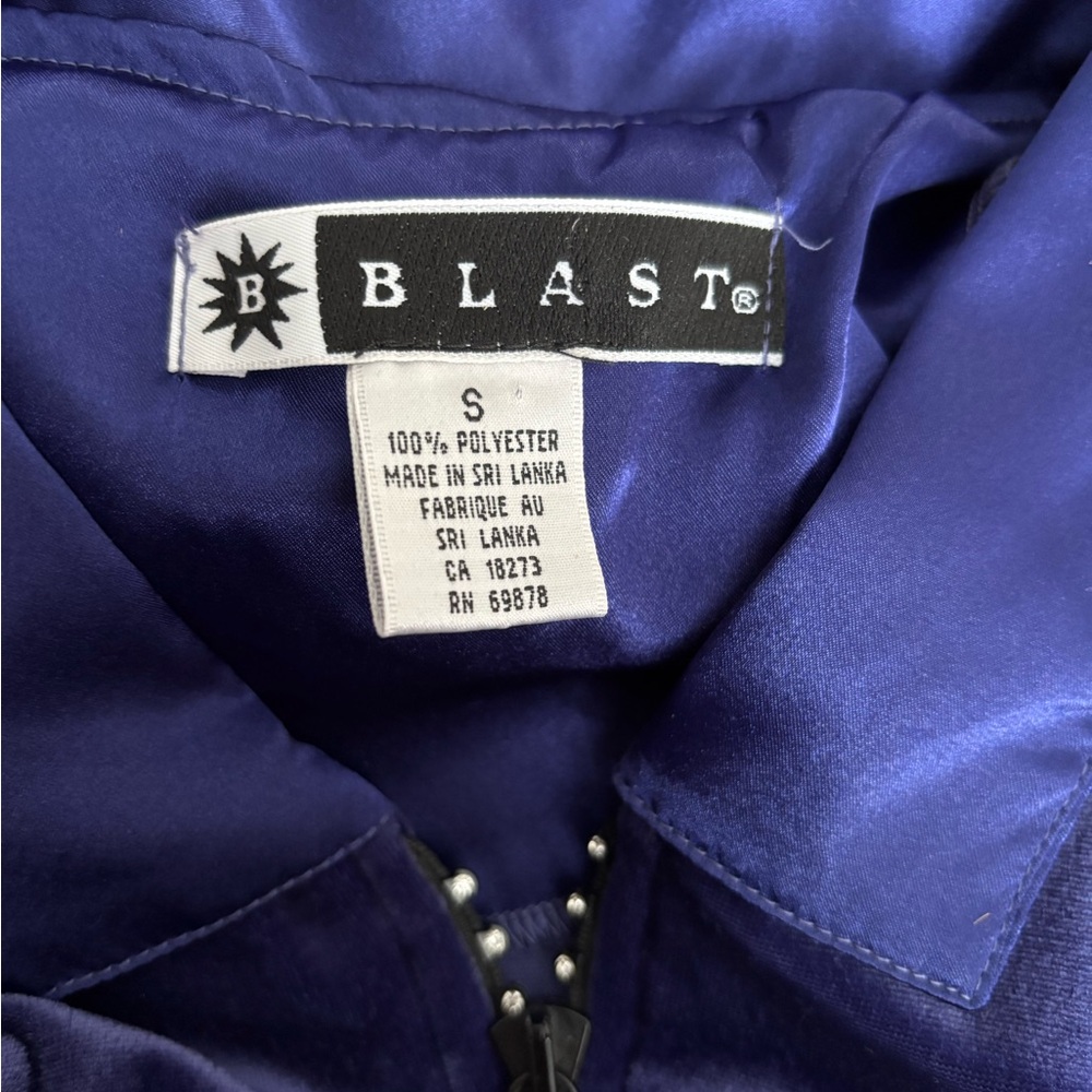 Vintage Blast Purple Velour Rhinestone Zipper Leisure Tracksuit Women’s Size S - Picture 8 of 9